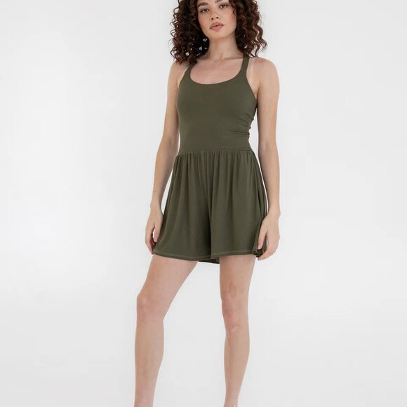 Imbodhi Pants - Imbodhi Lila Romper 2.0 in Ribbed Moss Sz XS